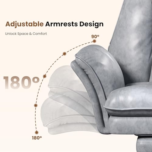 Modern Big and Tall Office Chair, Flip Armrests Collection