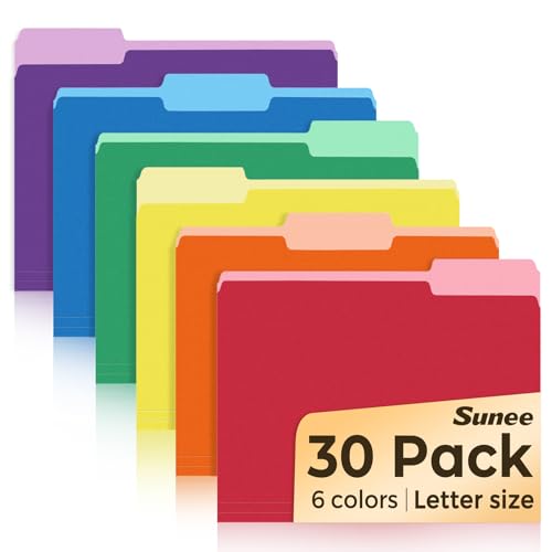 luxury SUNEE File Folders, 30 Pack Manilla Folders 8.5 x