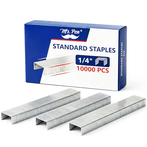 high-quality Mr. Pen- Staples for Staple Gun, 20 Sheets Capacity, 1/4 for Daily Use