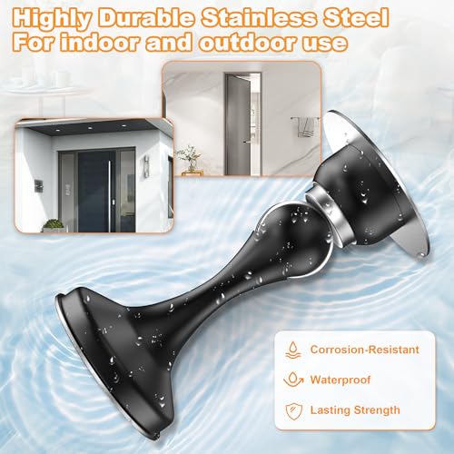 high-quality Crosize Magnetic Door Stoppers 2 Pack, Stainless Essentials