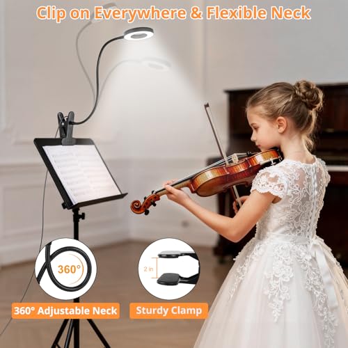 Eco-Friendly Woputne Desk Lamp Clip Light, 10 Dimmable Brightness Set