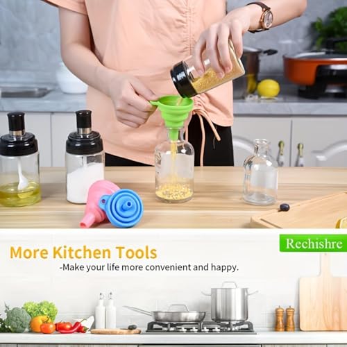 Eco-Friendly Kitchen Funnel Set 4 Pack, Small and Large, Set