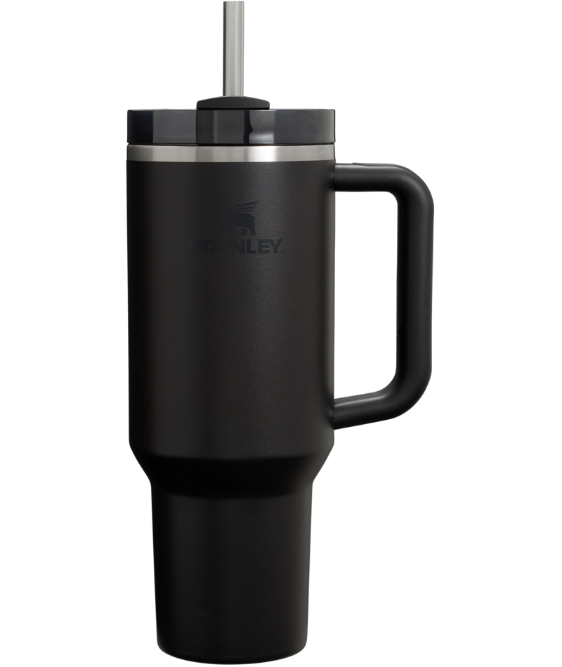 Double-Wall Vacuum The Quencher H2.0 Flowstate Tumbler  | Stanley Create D332L - 40oz Large Capacity Car-Cup Friendly Quencher - Black 2.0