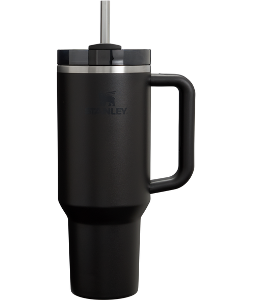 Double-Wall Vacuum The Quencher H2.0 Flowstate Tumbler  | Stanley Create D332L - 40oz Large Capacity Car-Cup Friendly Quencher - Black 2.0