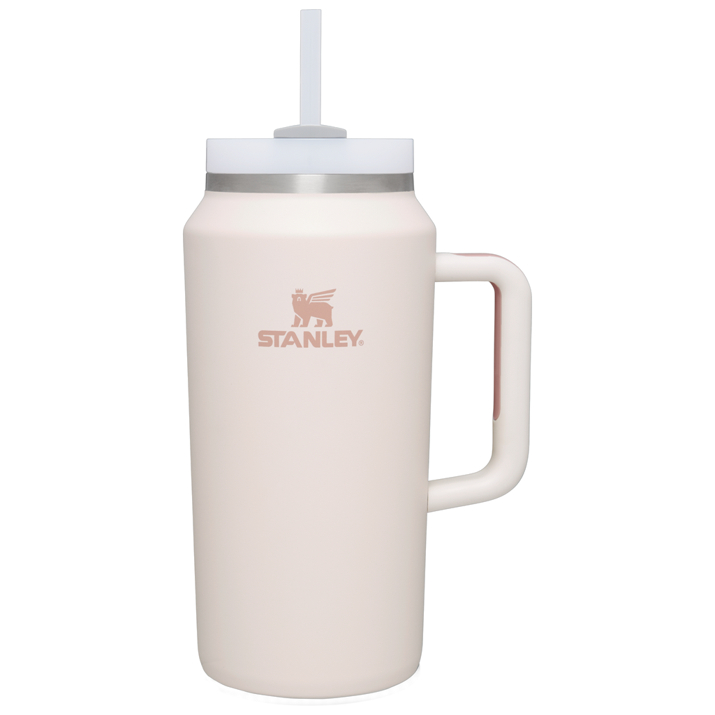 Splash-Resistant FlowState The Quencher H2.0 Flowstate Tumbler D033Q - 40oz Large Capacity Car-Cup Friendly Quencher - Rose Quartz