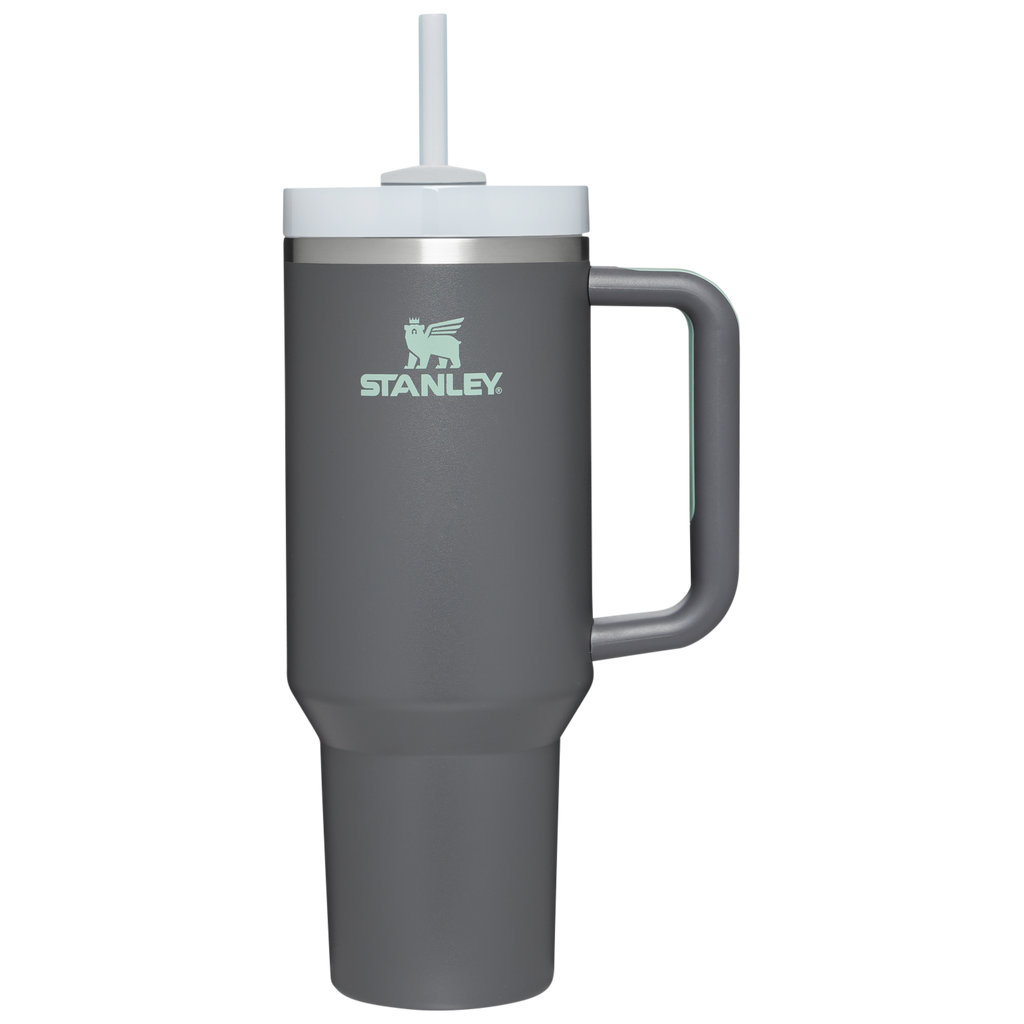 Double-Wall Vacuum The Quencher H2.0 Flowstate Tumbler  | Stanley Create D332L - 40oz Large Capacity Car-Cup Friendly Quencher - Charcoal