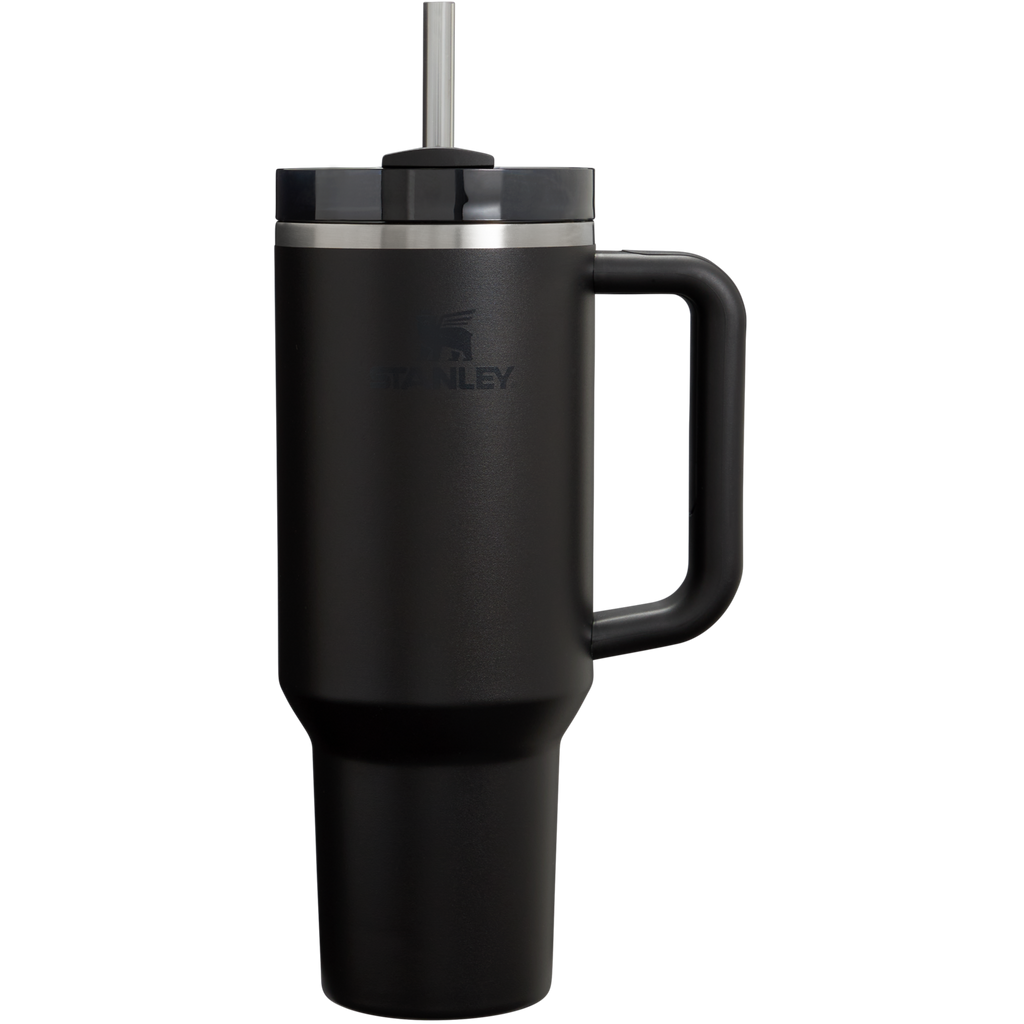 Insulated Travel The Quencher H2.0 Flowstate Tumbler D050X - 40oz Large Capacity Car-Cup Friendly Quencher - Black 2.0