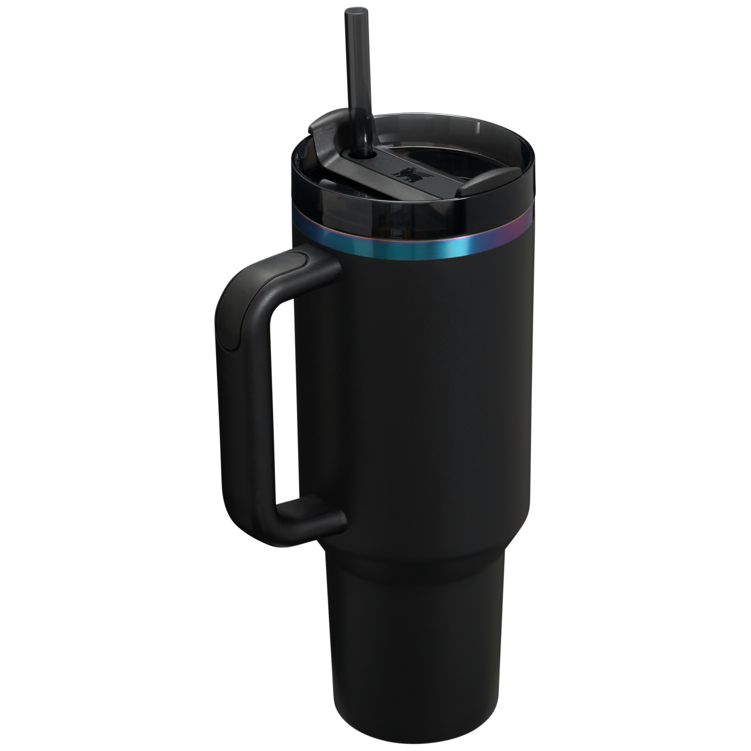 Car-Cup Friendly The Black Chroma Quencher H2.0 Flowstate Tumbler D252B - Double-Wall Vacuum Insulated Travel Tumbler with Straw Detail