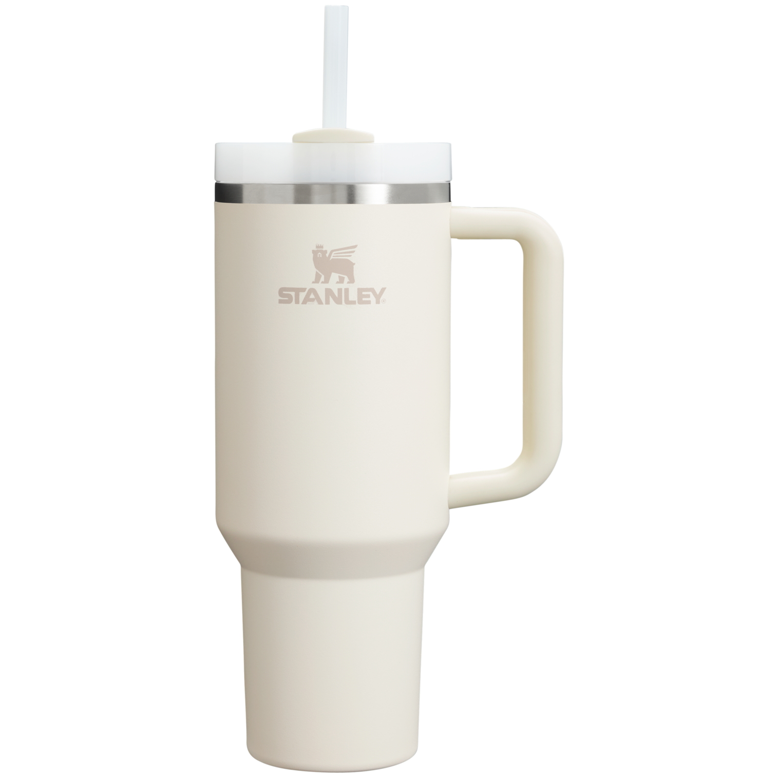 Insulated Travel The Quencher H2.0 Flowstate Tumbler D050X - 40oz Large Capacity Car-Cup Friendly Quencher - Cream 2.0