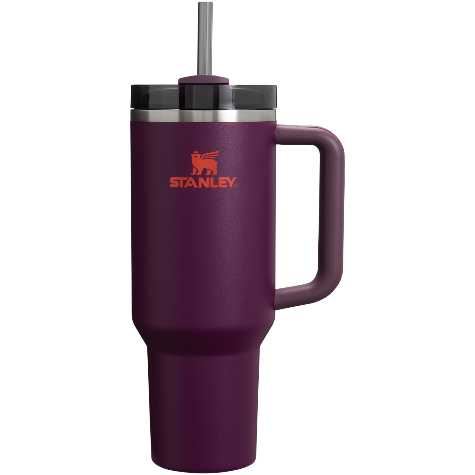 Double-Wall Vacuum The Quencher H2.0 Flowstate Tumbler  | Stanley Create D332L - 40oz Large Capacity Car-Cup Friendly Quencher - Plum