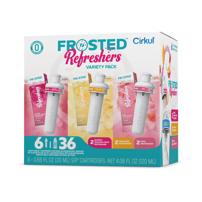 Sugar-Free Frosted Refreshers 6-Pack Variety Pack 1367 - Electrolyte Hydration Enhanced Taste Cartridges - Default Title