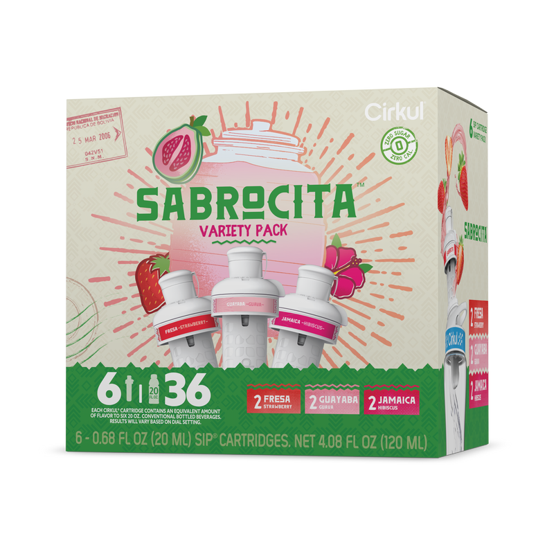 Natural Fruit Flavored Sabrocita 6-Pack Variety Pack E8JI - Electrolyte Hydration Enhanced Taste Cartridges - Default Title