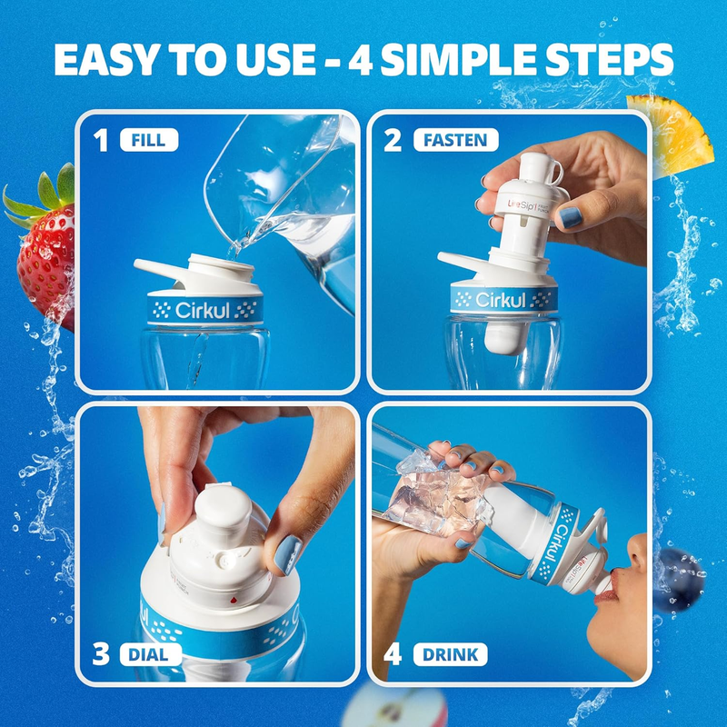 Refreshing Electrolyte GoSip 6-Pack Variety Pack CB6Q - Sugar-Free Fruit Flavor Cartridge Refill Detail