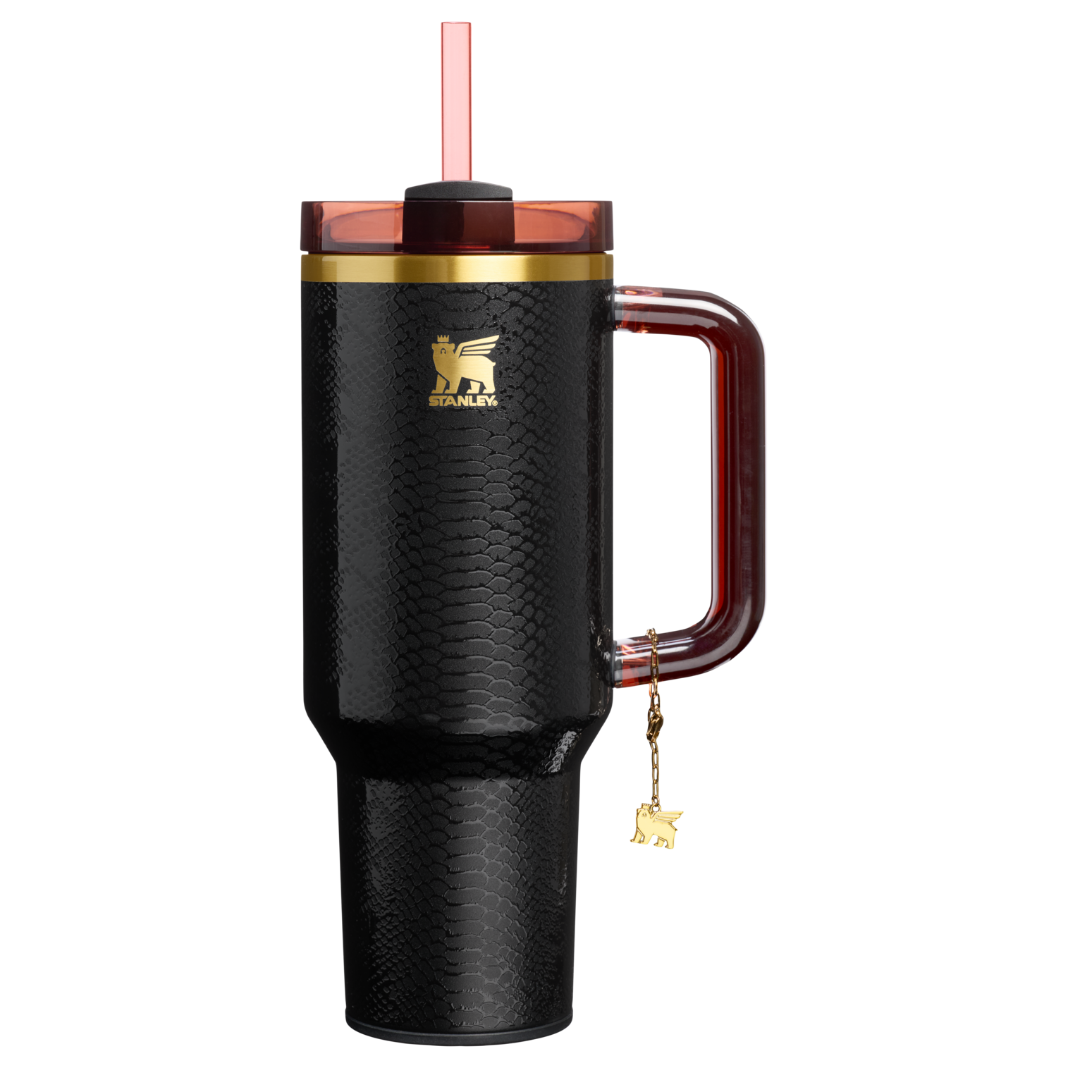 Splash-Resistant FlowState The Quencher Luxe H2.0 Flowstate Tumbler D170A - FlowState 3-Position Lid Insulated Travel Mug - Black Snakeskin