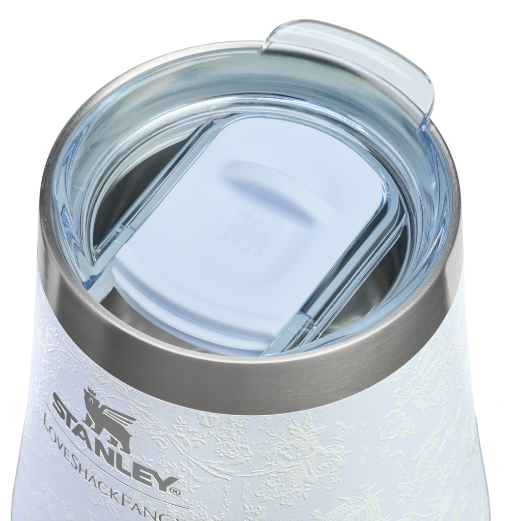 Vacuum Insulated Wine Stanley 1913 x LoveShackFancy Holiday Reserve Wine Tumbler D367F - Elegant Stemless Vacuum Insulated Wine Tumbler Detail