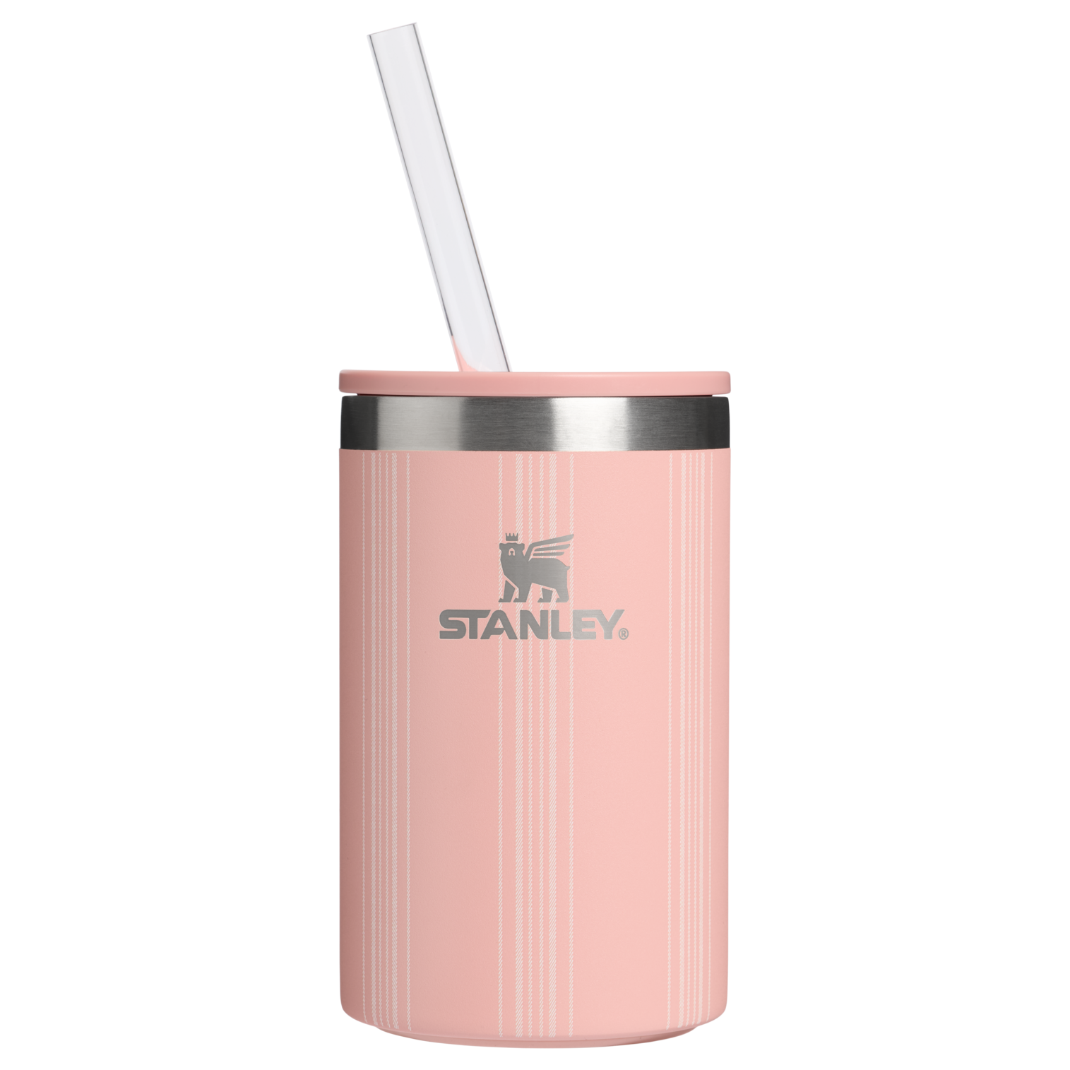 Leak-Proof Insulated The Everyday Can Cooler Cup D353P - Leak-Proof Insulated Mini Cooler Bag for Lunch - Peach Rose Picnic Stripe