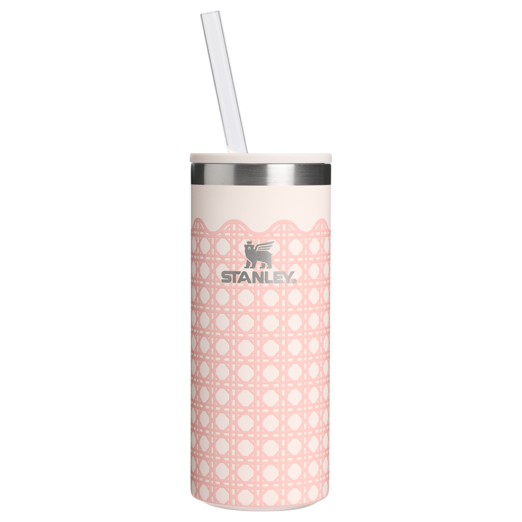 Premium All-Weather The Everyday Slim Can Cooler Cup D350R - Compact All-Weather Soft-Sided Cooler Backpack - Rose Quartz Rattan