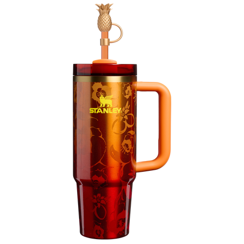 Double-Wall Vacuum The Stanley 1913 x Karol G Quencher H2.0 Flowstate Tumbler D276V - Double-Wall Vacuum Insulated Travel Tumbler with Straw - 30oz | KAROL G FLOR