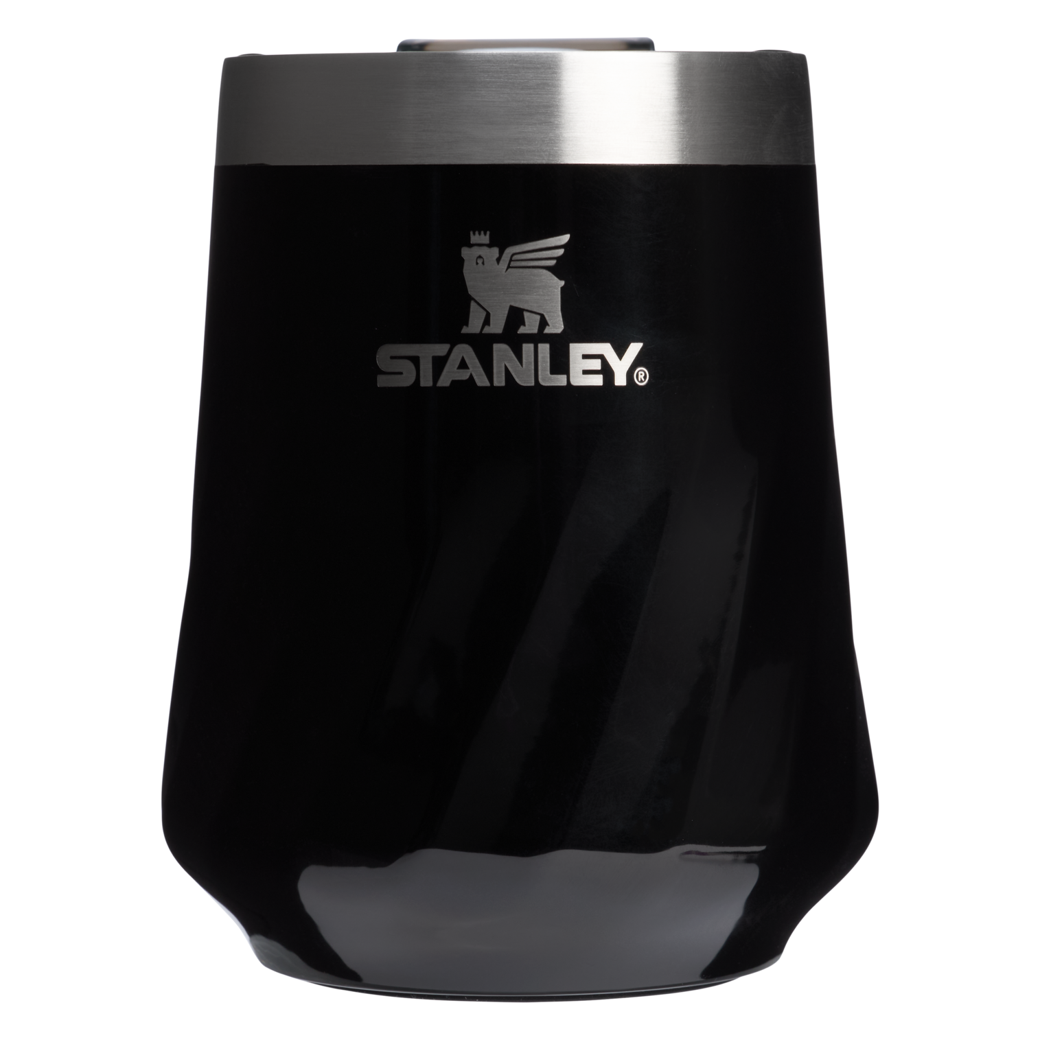 Shatterproof Luxury The Textured Reserve Wine Tumbler D141Z - Reserve Collection Stainless Steel Whiskey Cup - Black Gloss