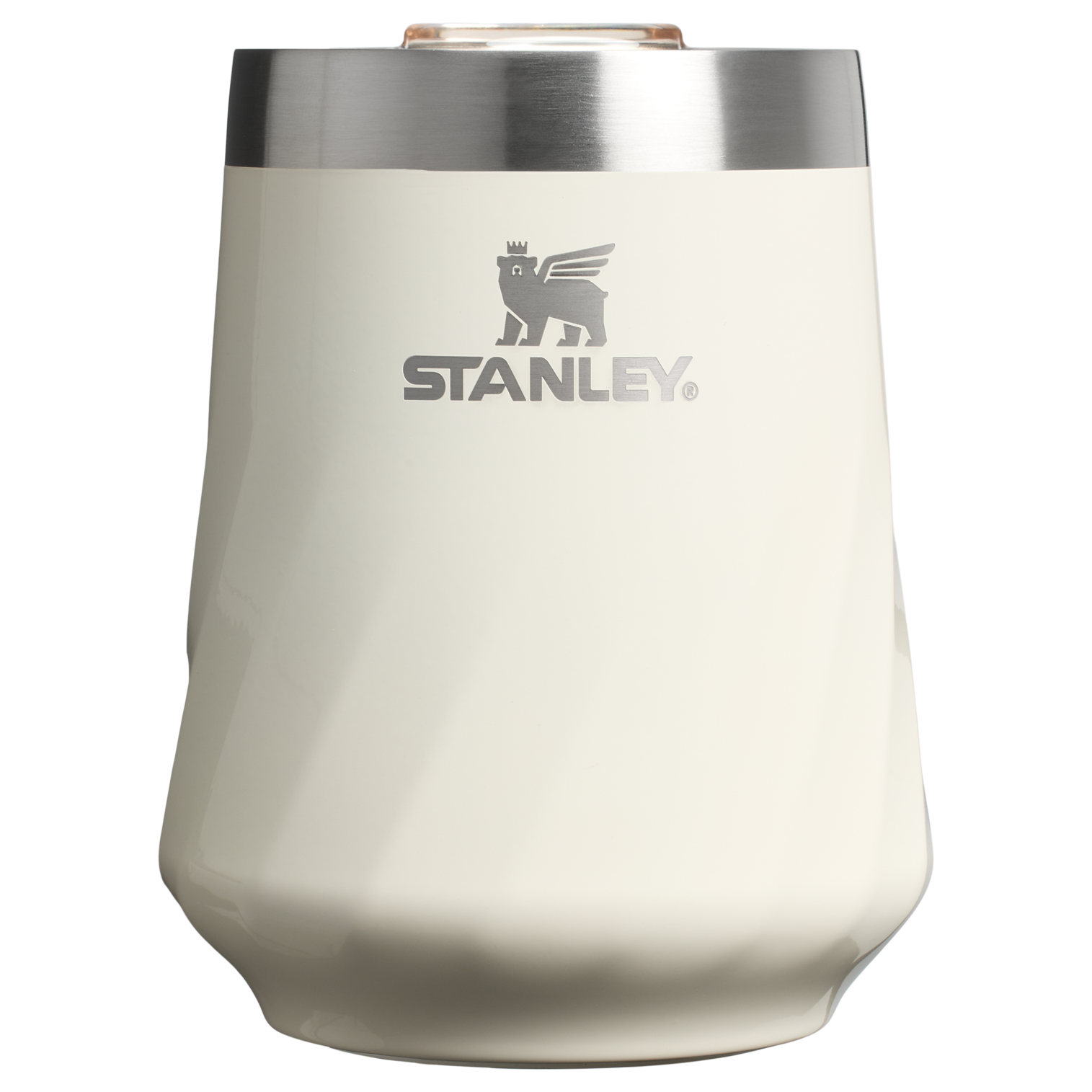 Shatterproof Luxury The Textured Reserve Wine Tumbler D141Z - Reserve Collection Stainless Steel Whiskey Cup - Cream Gloss