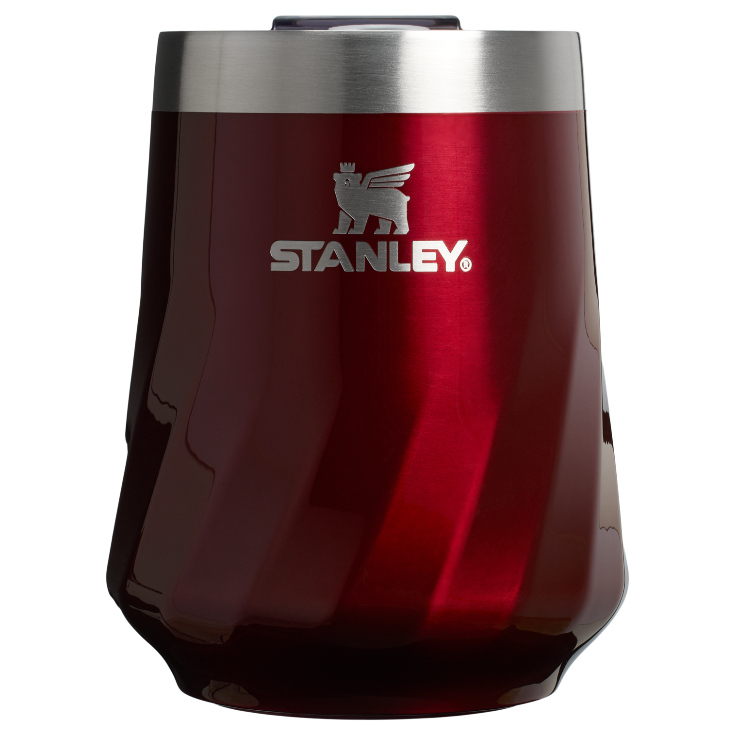Shatterproof Luxury The Textured Reserve Wine Tumbler D141Z - Reserve Collection Stainless Steel Whiskey Cup - Garnet Shine