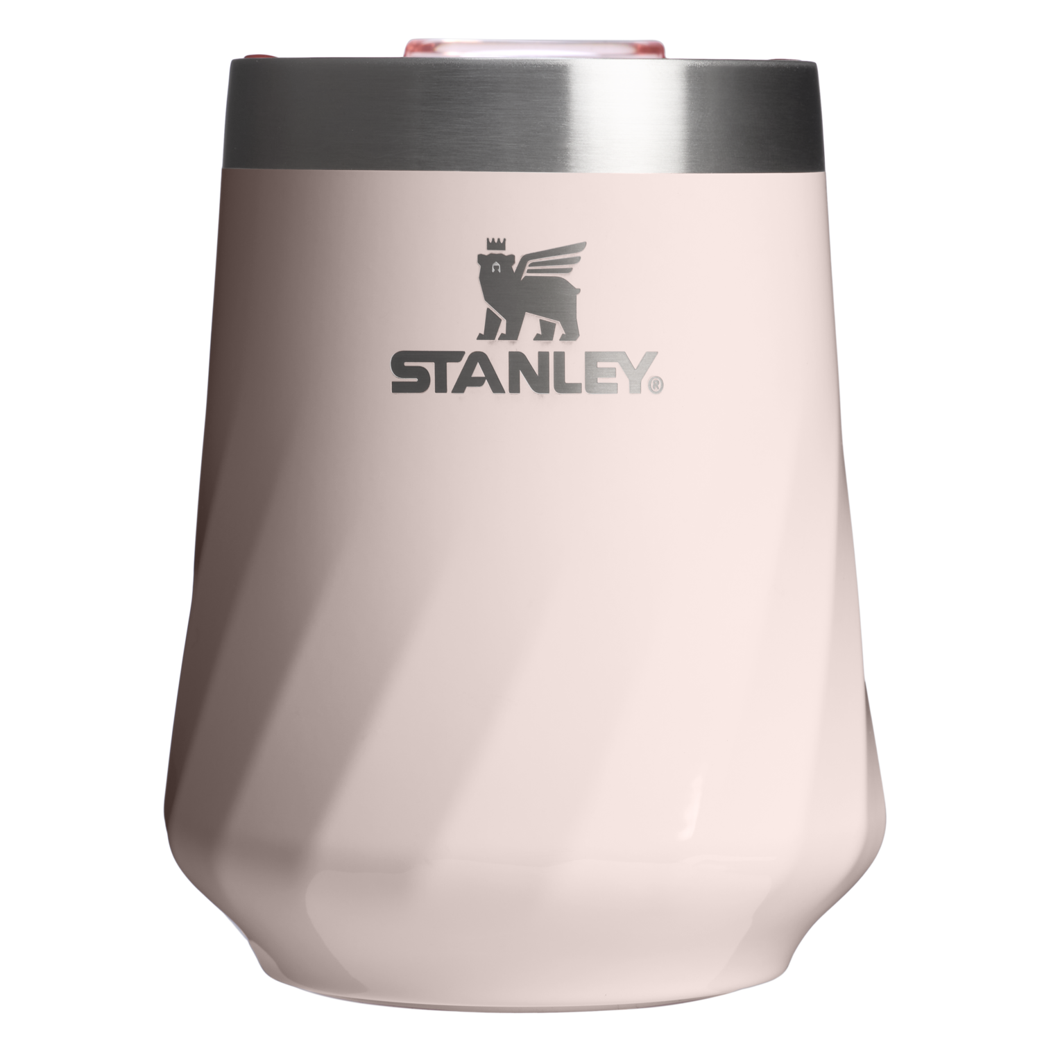 Shatterproof Luxury The Textured Reserve Wine Tumbler D141Z - Reserve Collection Stainless Steel Whiskey Cup - Rose Quartz Gloss