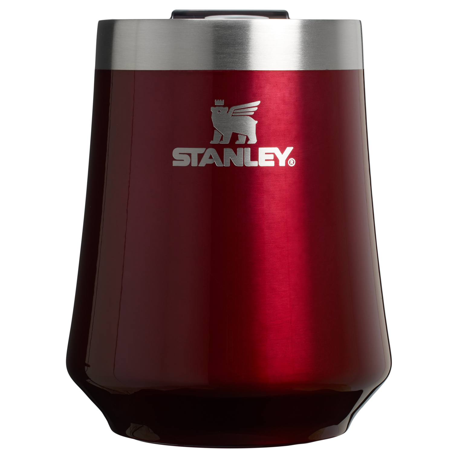 Elegant Stemless The Reserve Wine Tumbler D125V - Premium Insulated Egg-Shaped Wine Glass for Outdoors - Garnet Shine