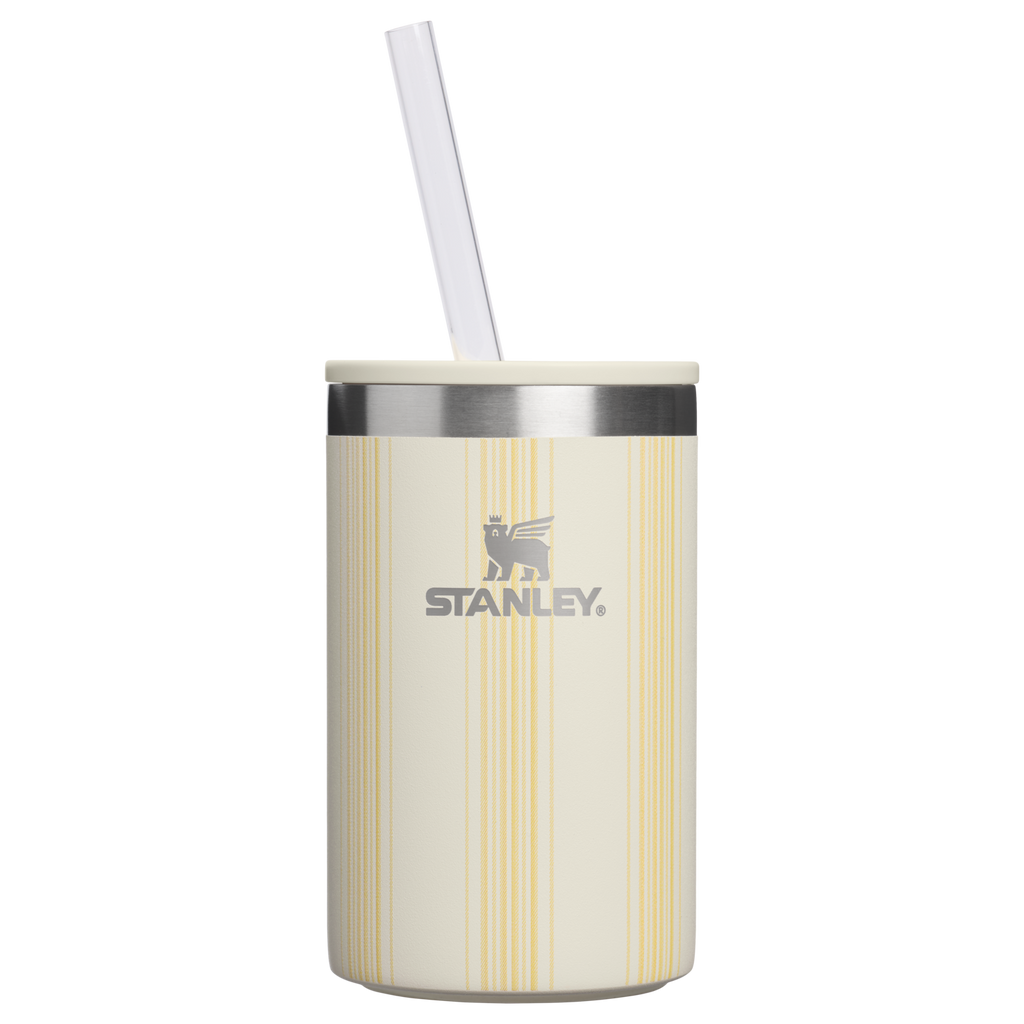 Leak-Proof Insulated The Everyday Can Cooler Cup D353P - Leak-Proof Insulated Mini Cooler Bag for Lunch - Cream Picnic Stripe