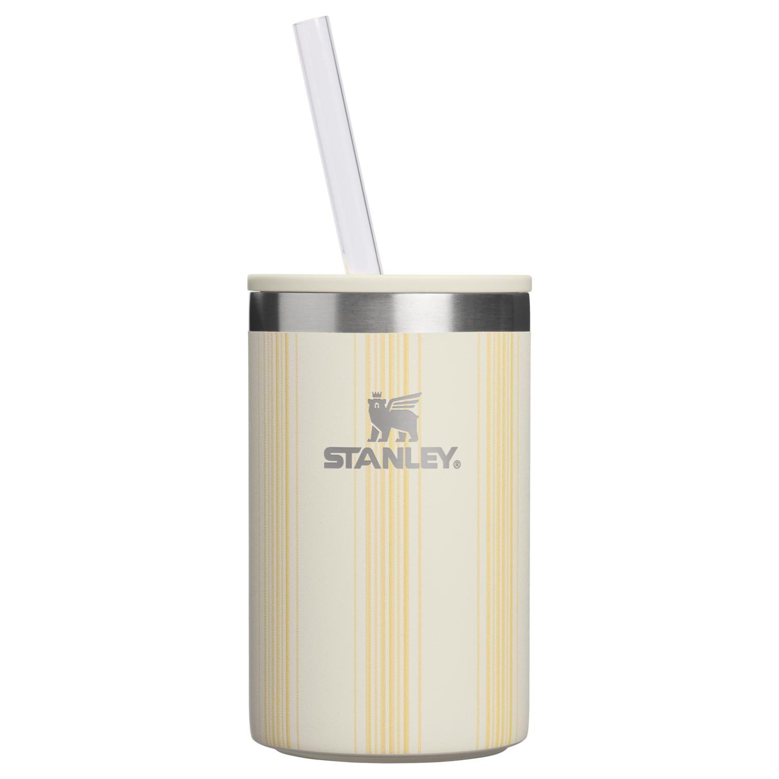 Leak-Proof Insulated The Everyday Can Cooler Cup D353P - Leak-Proof Insulated Mini Cooler Bag for Lunch - Cream Picnic Stripe