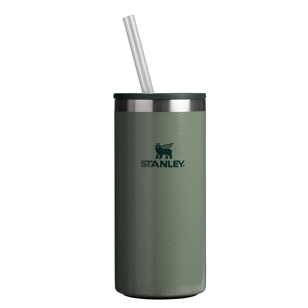 Portable Mini The Everyday Tall Can Cooler Cup D117J - Heavy-Duty Ice-Retention Food & Beverage Carrier - Hammertone Green