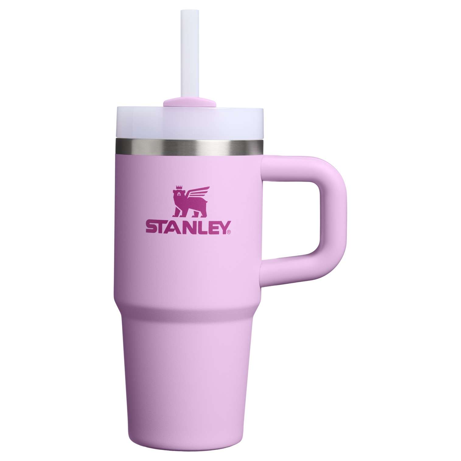 Splash-Resistant FlowState The Quencher H2.O Flowstate Tumbler | Stanley Create D291F - 40oz Large Capacity Car-Cup Friendly Quencher - Soft Orchid