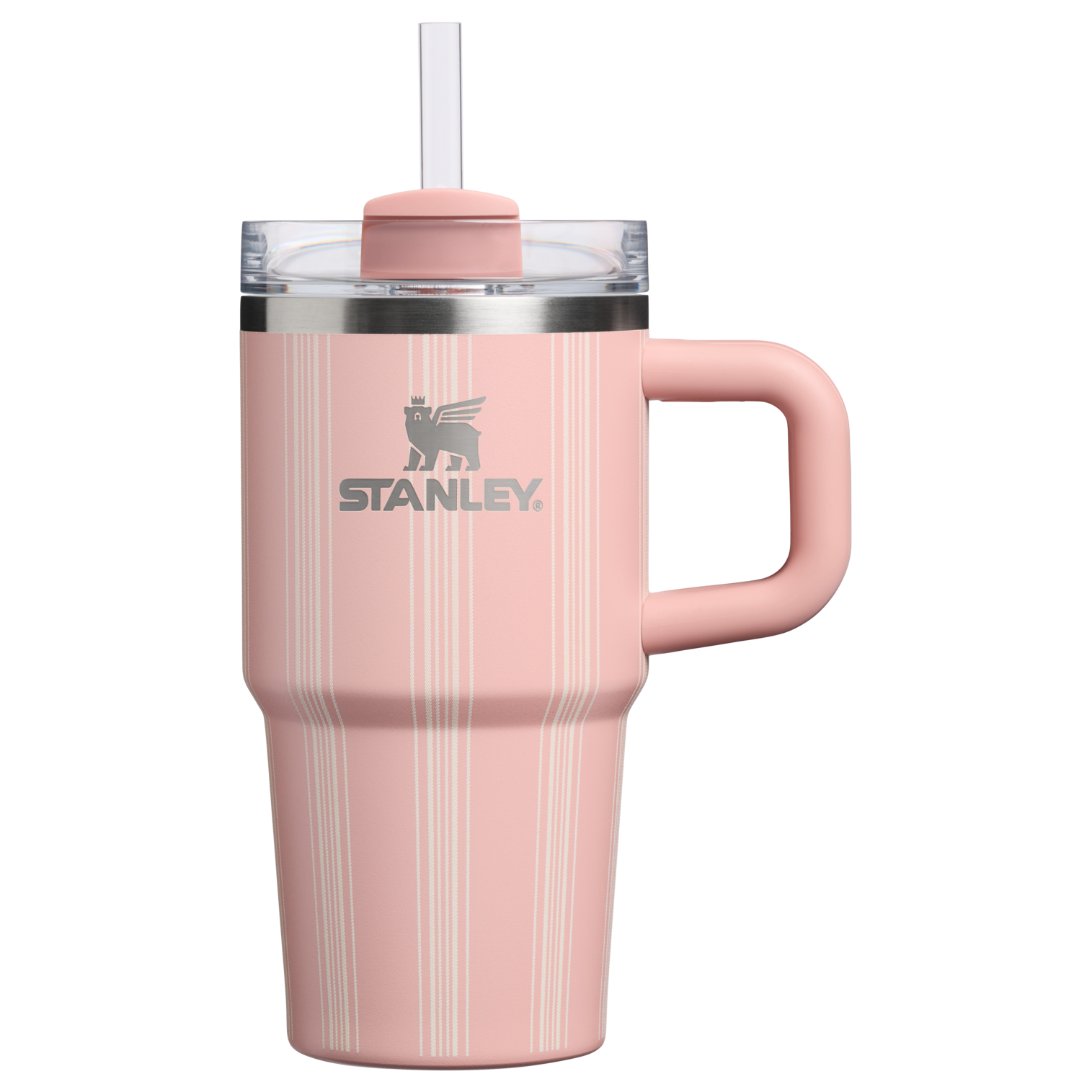 Double-Wall Vacuum The Quencher H2.0 Flowstate Tumbler D344H - Premium Stainless Steel Straw Cup for All-Day Hydration - Peach Rose Picnic Stripe