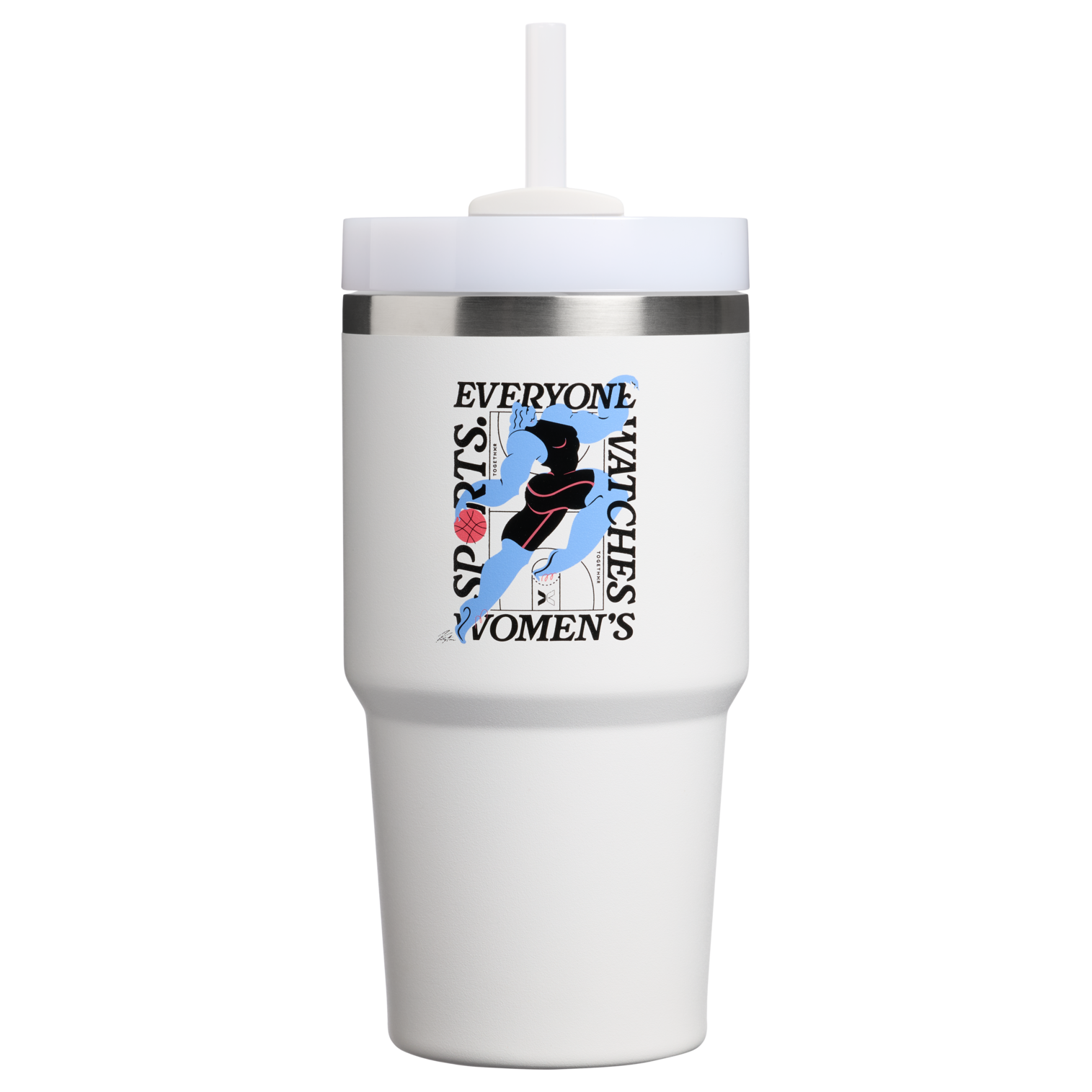 Double-Wall Vacuum The Quencher H2.0 Flowstate Tumbler D341T - FlowState 3-Position Lid Insulated Travel Mug - Tournament White