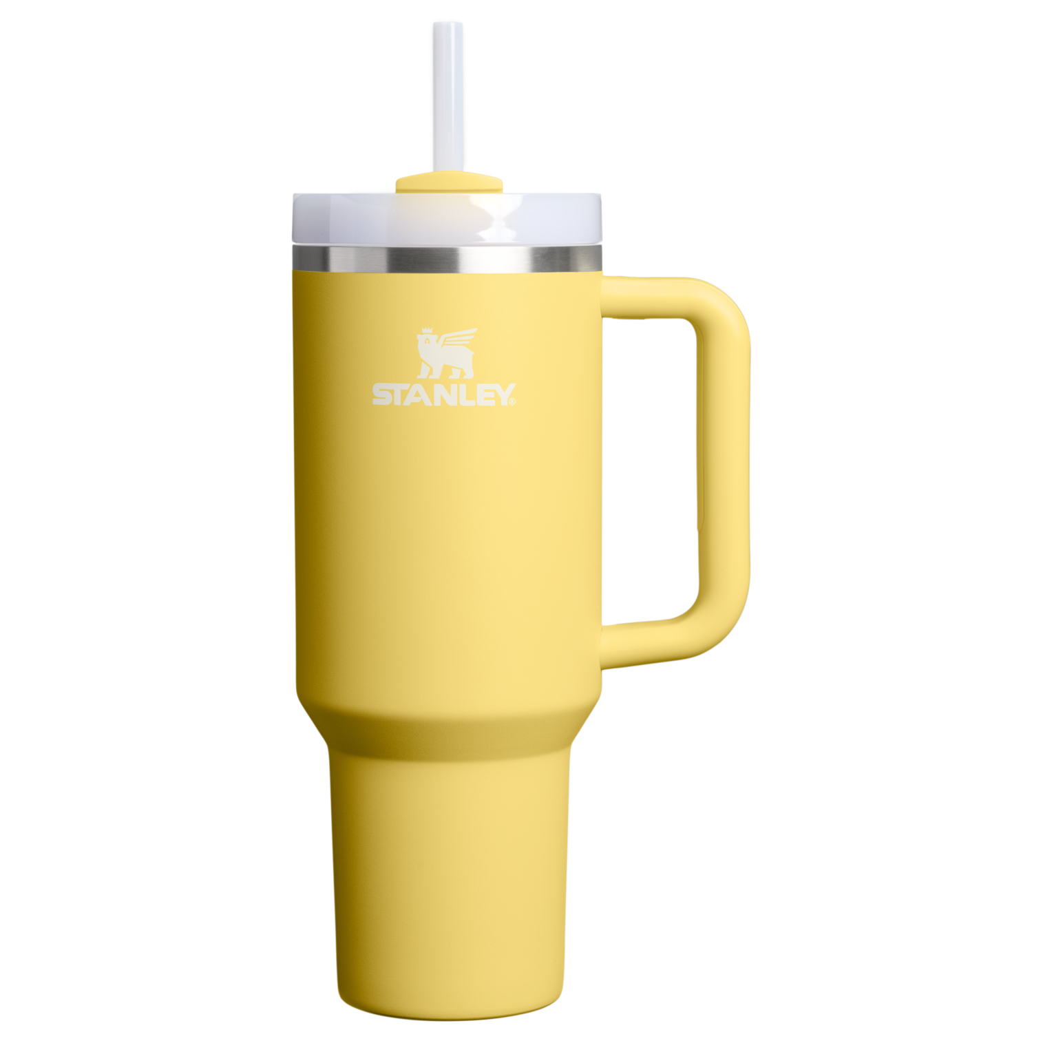 Double-Wall Vacuum The Quencher H2.0 Flowstate Tumbler  | Stanley Create D332L - 40oz Large Capacity Car-Cup Friendly Quencher - Daffodil
