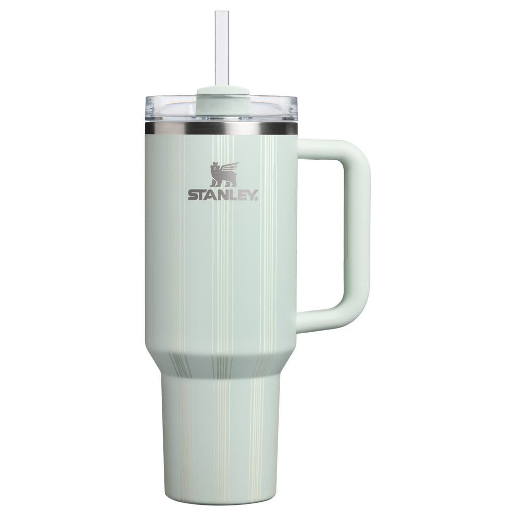 Splash-Resistant FlowState The Quencher H2.0 Flowstate Tumbler D342C - Premium Stainless Steel Straw Cup for All-Day Hydration - Mist Picnic Stripe