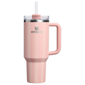 Splash-Resistant FlowState The Quencher H2.0 Flowstate Tumbler D342C - Premium Stainless Steel Straw Cup for All-Day Hydration - Peach Rose Picnic Stripe