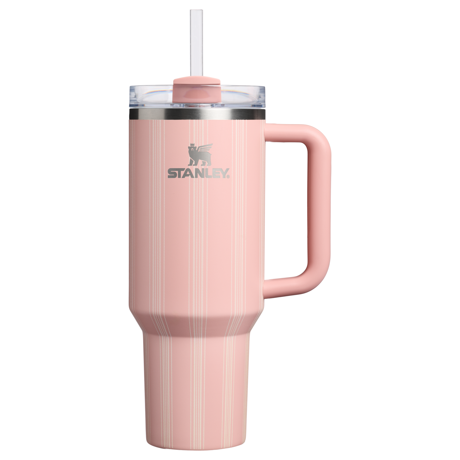 Splash-Resistant FlowState The Quencher H2.0 Flowstate Tumbler D342C - Premium Stainless Steel Straw Cup for All-Day Hydration - Peach Rose Picnic Stripe