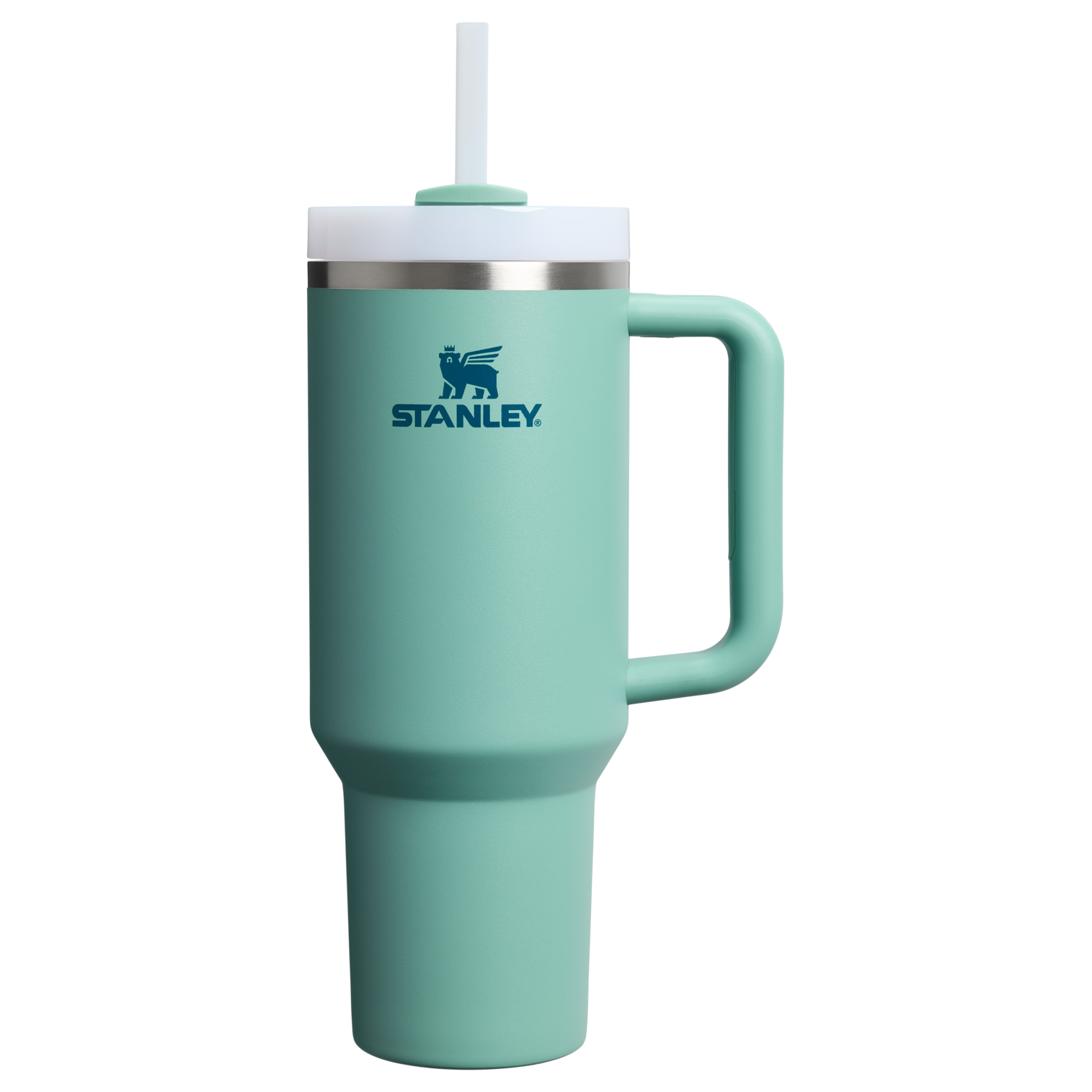 Double-Wall Vacuum The Quencher H2.0 Flowstate Tumbler  | Stanley Create D332L - 40oz Large Capacity Car-Cup Friendly Quencher - Spring Green