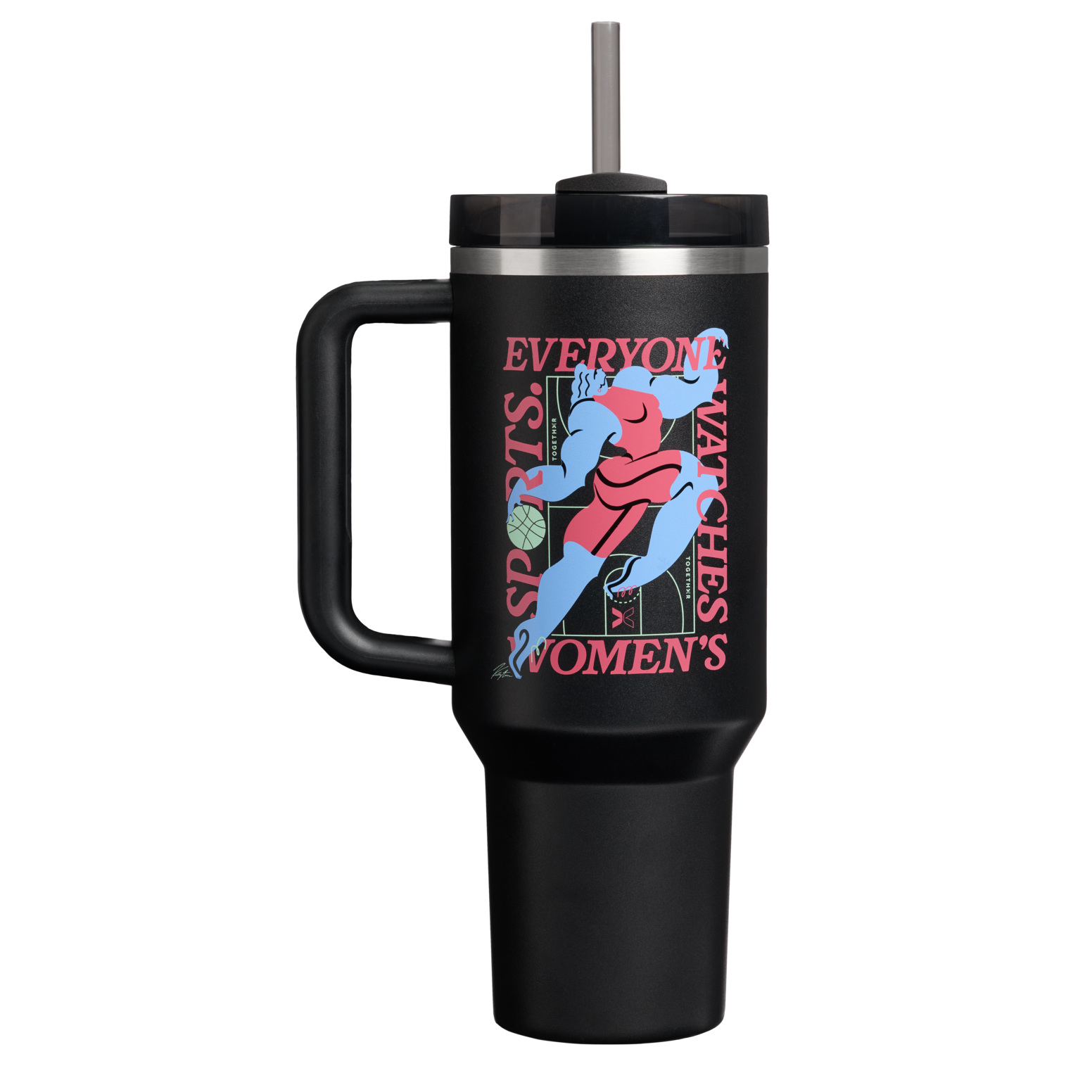 Insulated Travel The Quencher H2.0 Flowstate Tumbler D340Y - Premium Stainless Steel Straw Cup for All-Day Hydration - Tournament Black