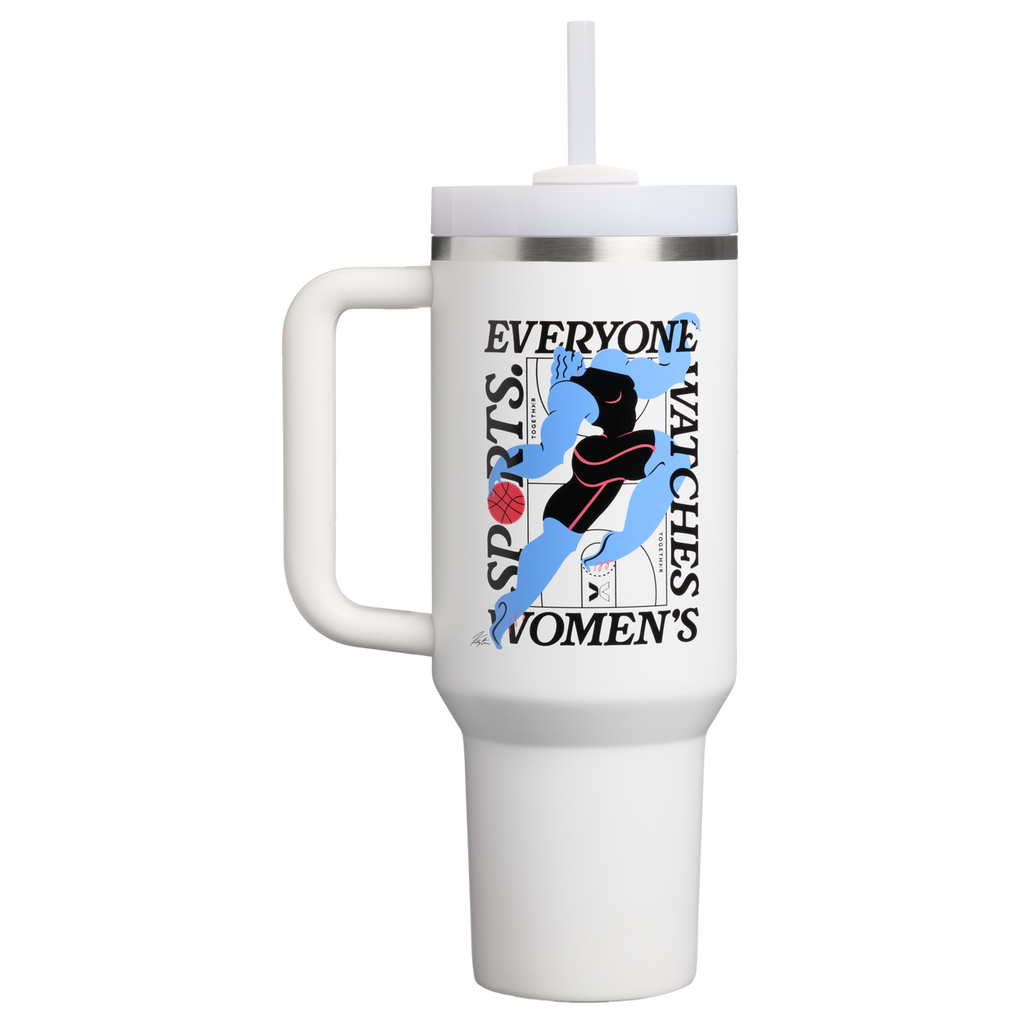 Insulated Travel The Quencher H2.0 Flowstate Tumbler D340Y - Premium Stainless Steel Straw Cup for All-Day Hydration - Tournament White