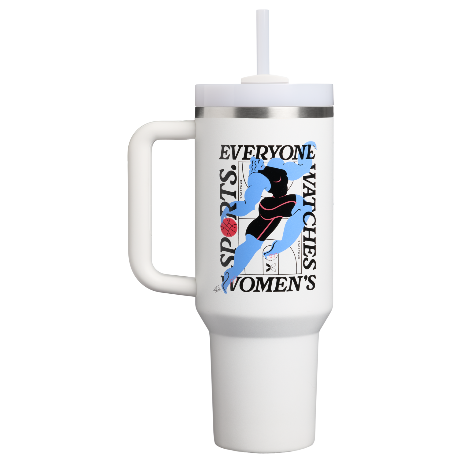 Insulated Travel The Quencher H2.0 Flowstate Tumbler D340Y - Premium Stainless Steel Straw Cup for All-Day Hydration - Tournament White