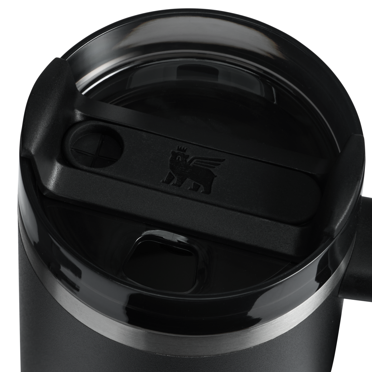 Splash-Resistant FlowState The Quencher H2.O Flowstate Tumbler | Stanley Create D291F - 40oz Large Capacity Car-Cup Friendly Quencher Detail