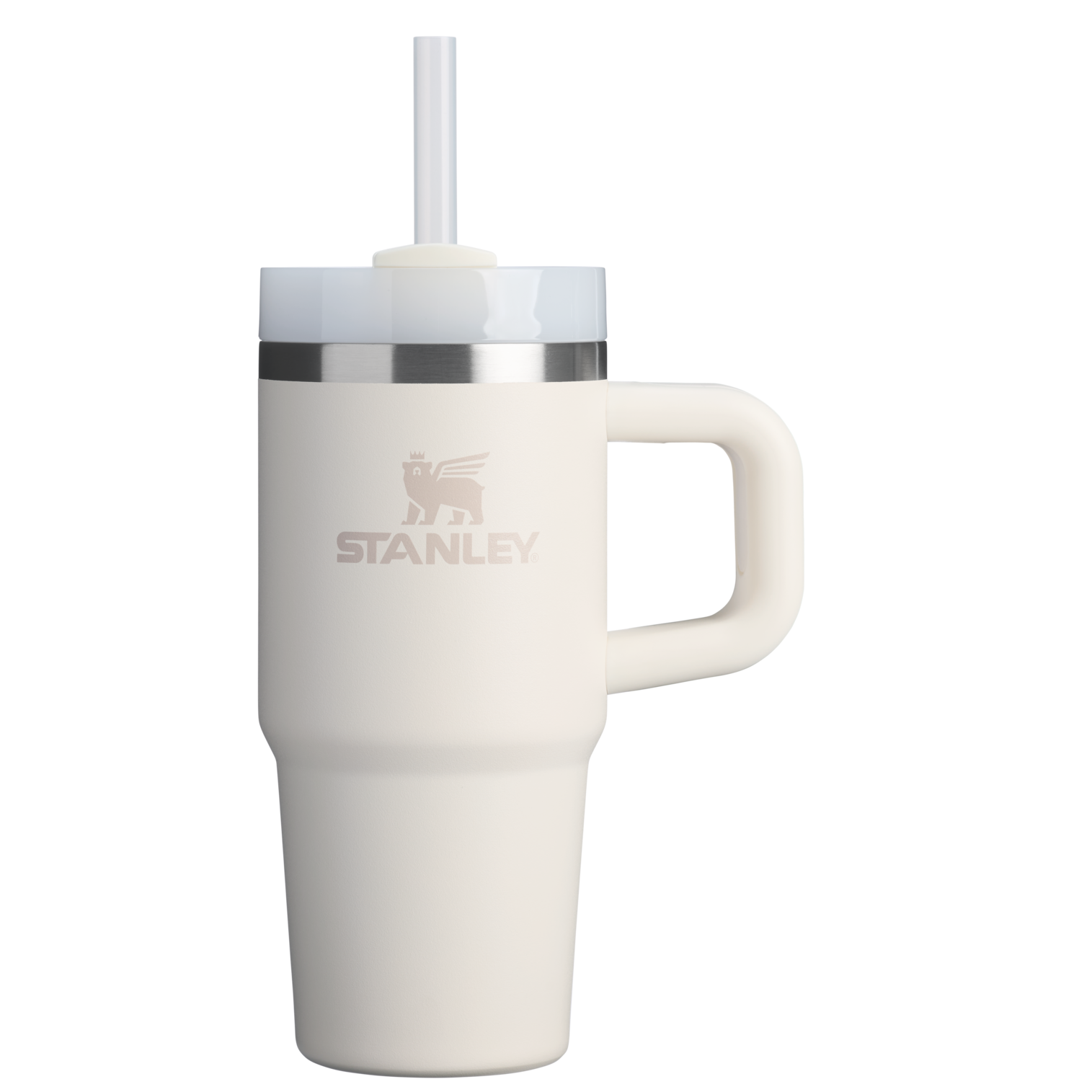 Splash-Resistant FlowState The Quencher H2.O Flowstate Tumbler | Stanley Create D291F - 40oz Large Capacity Car-Cup Friendly Quencher - Cream 2.0