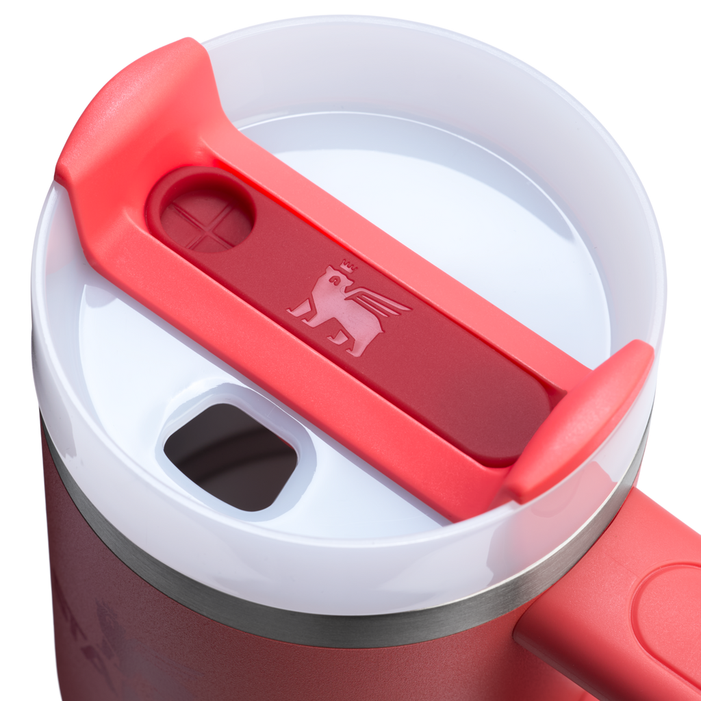 Splash-Resistant FlowState The Quencher H2.O Flowstate Tumbler | Stanley Create D291F - 40oz Large Capacity Car-Cup Friendly Quencher Detail