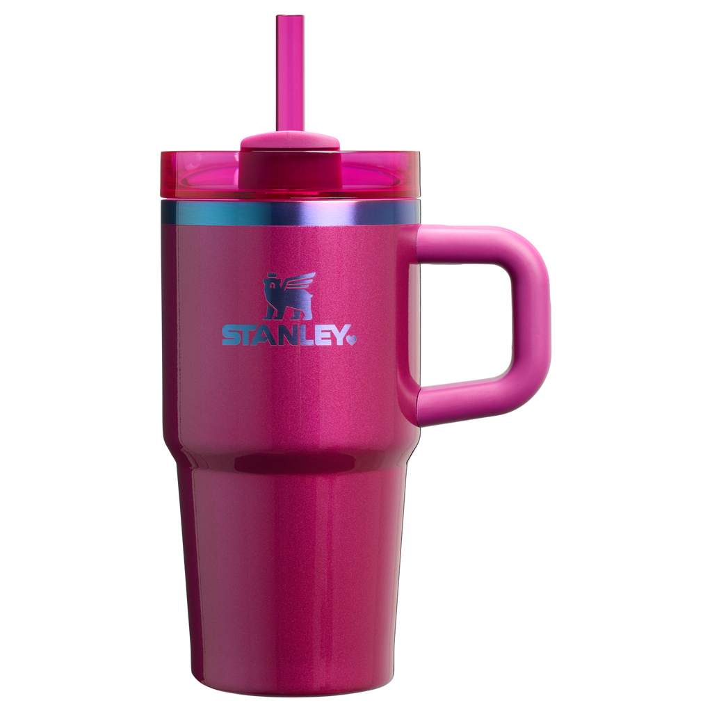 Double-Wall Vacuum The Quencher H2.O Flowstate Tumbler with Handle | Stanley Create D309N - Double-Wall Vacuum Insulated Travel Tumbler with Straw Detail