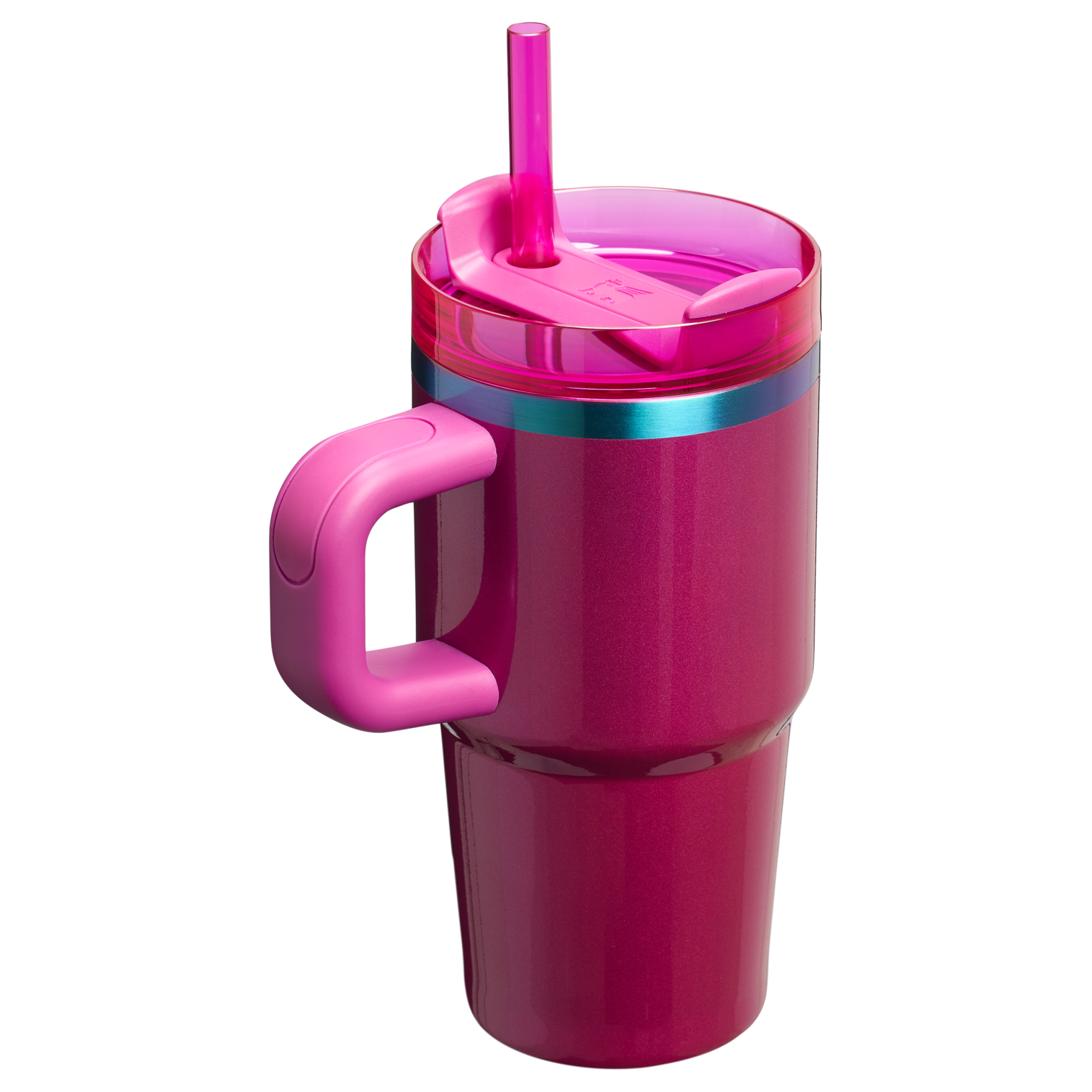 Car-Cup Friendly The Quencher H2.O Flowstate Tumbler D069R - Double-Wall Vacuum Insulated Travel Tumbler with Straw Detail