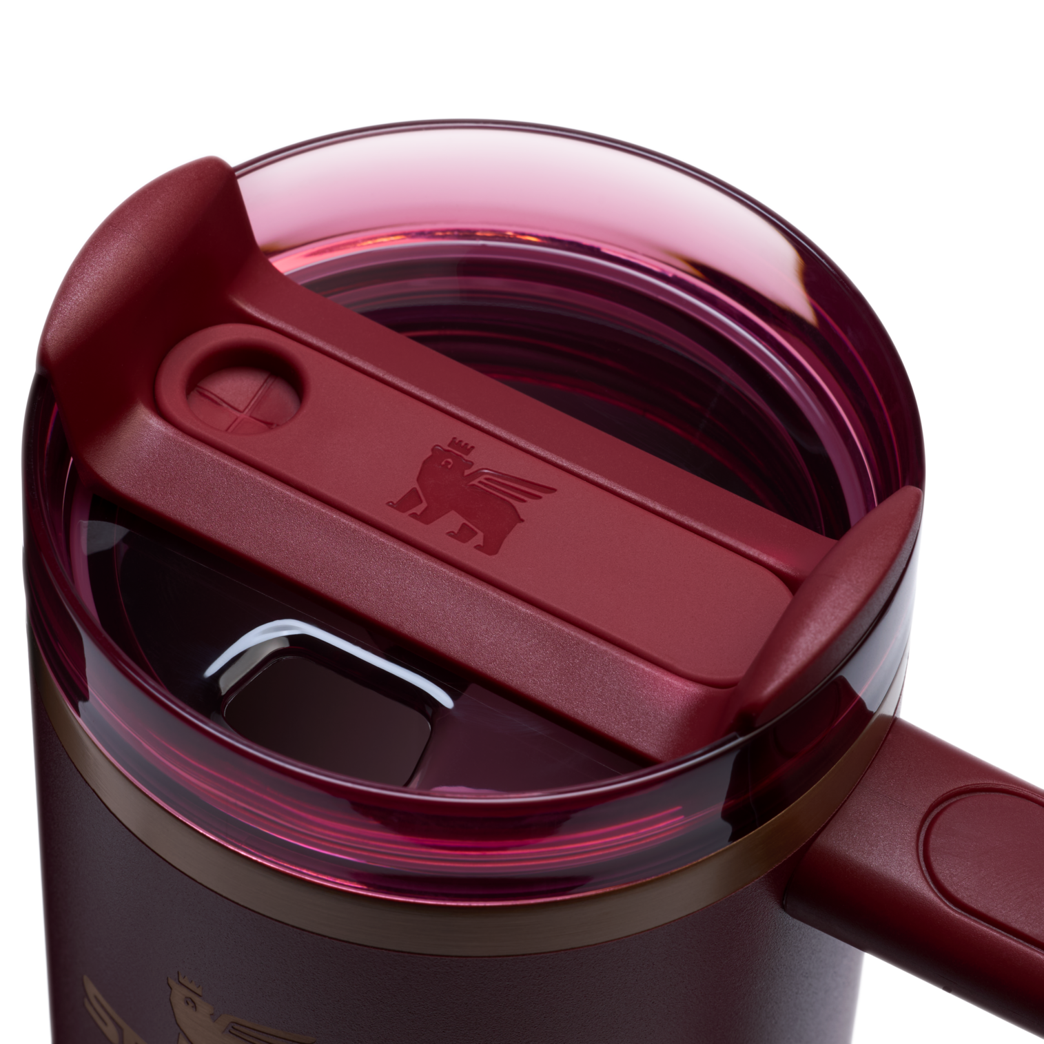 Double-Wall Vacuum The Quencher H2.0 Flowstate Tumbler | Stanley Create D331C - FlowState 3-Position Lid Insulated Travel Mug Detail
