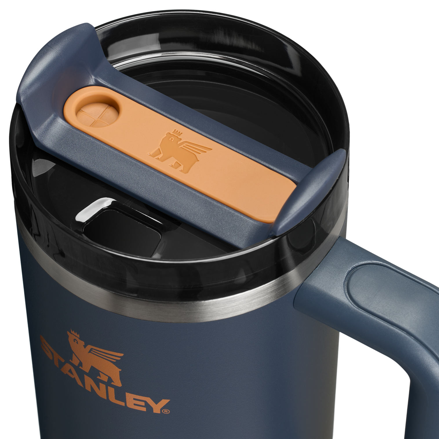Double-Wall Vacuum The Quencher H2.0 Flowstate Tumbler | Stanley Create D331C - FlowState 3-Position Lid Insulated Travel Mug Detail