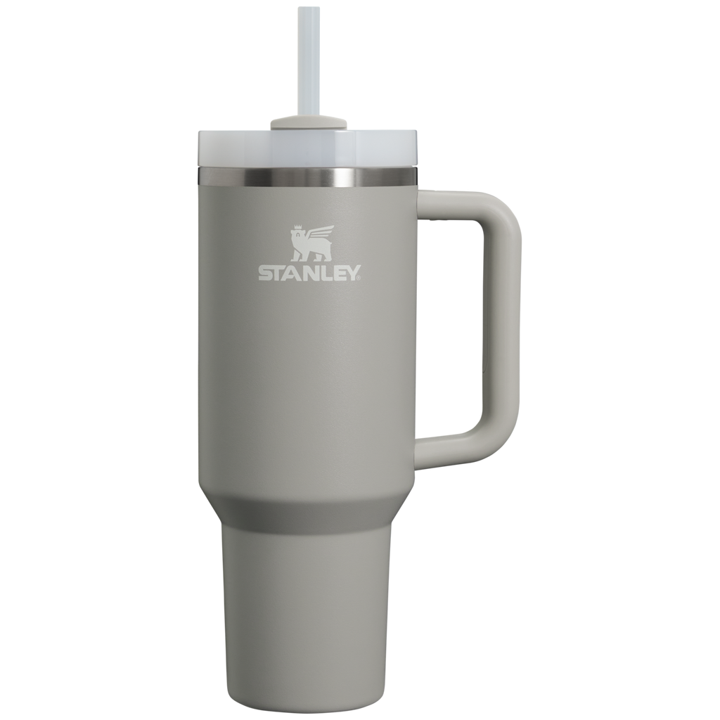 Insulated Travel The Quencher H2.0 Flowstate Tumbler D050X - 40oz Large Capacity Car-Cup Friendly Quencher - Ash