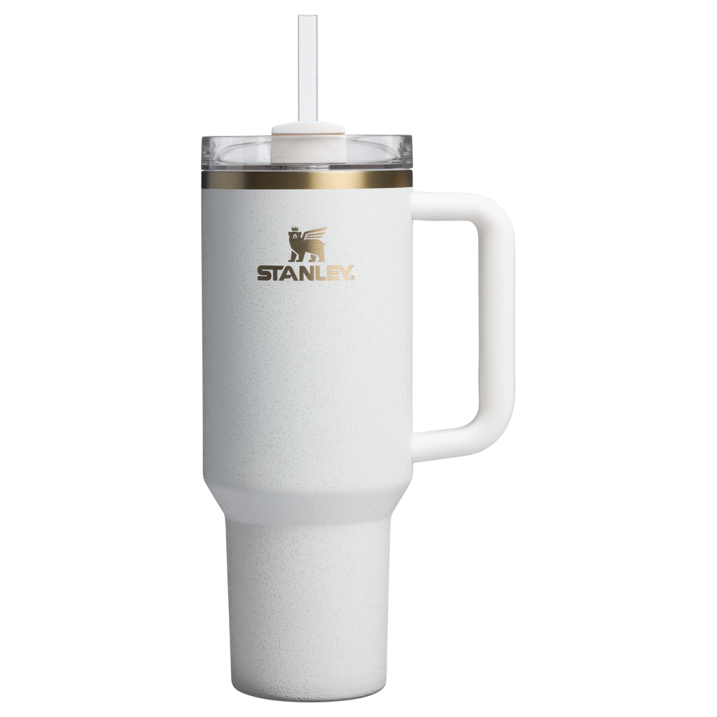 Insulated Travel The Quencher H2.0 Flowstate Tumbler D050X - 40oz Large Capacity Car-Cup Friendly Quencher - Cream Moon